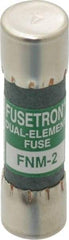 Cooper Bussmann - 250 VAC, 2 Amp, Time Delay General Purpose Fuse - Fuse Holder Mount, 1-1/2" OAL, 10 at 125 V kA Rating, 13/32" Diam - USA Tool & Supply