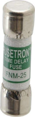 Cooper Bussmann - 250 VAC, 25 Amp, Time Delay General Purpose Fuse - Fuse Holder Mount, 1-1/2" OAL, 10 at AC kA Rating, 13/32" Diam - USA Tool & Supply