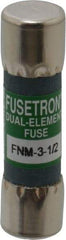 Cooper Bussmann - 250 VAC, 3.5 Amp, Time Delay General Purpose Fuse - Fuse Holder Mount, 1-1/2" OAL, 10 at 125 V kA Rating, 13/32" Diam - USA Tool & Supply