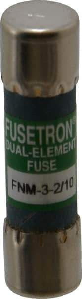 Cooper Bussmann - 250 VAC, 3.2 Amp, Time Delay General Purpose Fuse - Fuse Holder Mount, 1-1/2" OAL, 10 at 125 V kA Rating, 13/32" Diam - USA Tool & Supply