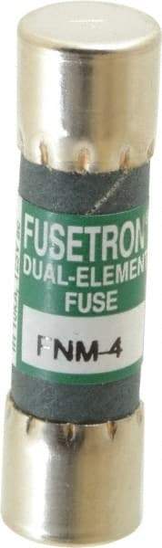 Cooper Bussmann - 250 VAC, 4 Amp, Time Delay General Purpose Fuse - Fuse Holder Mount, 1-1/2" OAL, 10 at 125 V kA Rating, 13/32" Diam - USA Tool & Supply