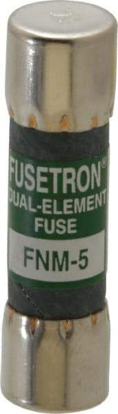 Cooper Bussmann - 250 VAC, 5 Amp, Time Delay General Purpose Fuse - Fuse Holder Mount, 1-1/2" OAL, 10 at 125 V kA Rating, 13/32" Diam - USA Tool & Supply