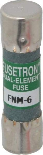 Cooper Bussmann - 250 VAC, 6 Amp, Time Delay General Purpose Fuse - Fuse Holder Mount, 1-1/2" OAL, 10 at 125 V kA Rating, 13/32" Diam - USA Tool & Supply