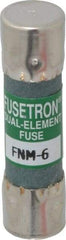Cooper Bussmann - 250 VAC, 6 Amp, Time Delay General Purpose Fuse - Fuse Holder Mount, 1-1/2" OAL, 10 at 125 V kA Rating, 13/32" Diam - USA Tool & Supply