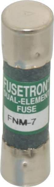 Cooper Bussmann - 250 VAC, 7 Amp, Time Delay General Purpose Fuse - Fuse Holder Mount, 1-1/2" OAL, 10 at 125 V kA Rating, 13/32" Diam - USA Tool & Supply