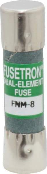 Cooper Bussmann - 250 VAC, 8 Amp, Time Delay General Purpose Fuse - Fuse Holder Mount, 1-1/2" OAL, 10 at 125 V kA Rating, 13/32" Diam - USA Tool & Supply