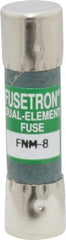 Cooper Bussmann - 250 VAC, 8 Amp, Time Delay General Purpose Fuse - Fuse Holder Mount, 1-1/2" OAL, 10 at 125 V kA Rating, 13/32" Diam - USA Tool & Supply