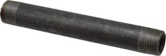 Made in USA - Schedule 80, 3/4" Diam x 7" Long Black Pipe Nipple - Threaded - USA Tool & Supply