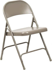 NPS - 16-5/8" Wide x 16-1/4" Deep x 29-1/2" High, Steel Standard Folding Chair - Gray - USA Tool & Supply