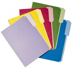 UNIVERSAL - 10 x 15", Legal, Blue/Light Blue, Colored Folders with Single-Ply Tabs - 11 Point Stock, 1/3 Tab Cut Location - USA Tool & Supply