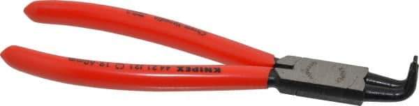 Knipex - Internal Retaining Ring Pliers - 6-3/4" OAL, Bent Nose - USA Tool & Supply