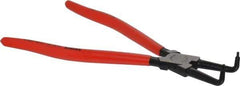 Knipex - Internal Retaining Ring Pliers - 12-1/2" OAL, Bent Nose - USA Tool & Supply