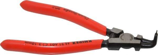 Knipex - External Retaining Ring Pliers - 5" OAL, Bent Nose - USA Tool & Supply