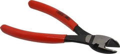 Knipex - 7" OAL, 7/64" Capacity, Diagonal Cutter - 1" Jaw Length x 1" Jaw Width, Oval Head, Plastic Coated Handle - USA Tool & Supply