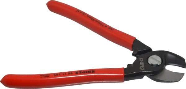 Knipex - 6-1/2" OAL, 12 AWG Capacity, Cable Cutter - Ergo Dual Component Handle - USA Tool & Supply