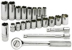 SK - 22 Piece 3/8" Drive Deep Well Socket Set - USA Tool & Supply