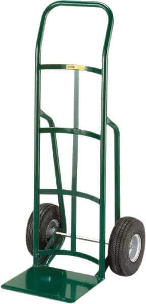 Little Giant - 800 Lb Capacity 47" OAH Hand Truck - 12 x 14" Base Plate, Continuous Handle, Steel, Full Pneumatic Wheels - USA Tool & Supply