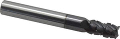 ProMax - 5/16" Diam, 1/2" LOC, 4 Flute Solid Carbide Roughing & Finishing Corner Radius End Mill - AlTiN Finish, 2-1/2" OAL, 5/16" Shank Diam, Straight Shank, 40° Helix, Centercutting, Stub Length - USA Tool & Supply