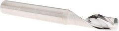 Kennametal - 0.315", 25mm LOC, 8mm Shank Diam, 75mm OAL, 1 Flute, Solid Carbide Square End Mill - Single End, Uncoated, Spiral Flute, 30° Helix, Centercutting, Right Hand Cut, Right Hand Flute, Series F1AA - USA Tool & Supply