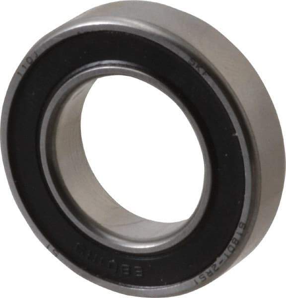 SKF - 12mm Bore Diam, 21mm OD, Double Seal Thin Section Radial Ball Bearing - 5mm Wide, 1 Row, Round Bore, 151 Lb Static Capacity, 321 Lb Dynamic Capacity - USA Tool & Supply