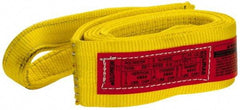 Lift-All - 10' Long x 3" Wide, 4,800 Lb Vertical Capacity, 1 Ply, Polyester Web Sling - 3,800 Lb Choker Capacity, Yellow - USA Tool & Supply