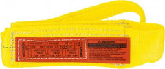 Lift-All - 4' Long x 3" Wide, 4,800 Lb Vertical Capacity, 1 Ply, Polyester Web Sling - 3,800 Lb Choker Capacity, Yellow - USA Tool & Supply