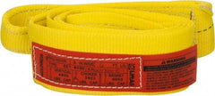 Lift-All - 6' Long x 3" Wide, 4,800 Lb Vertical Capacity, 1 Ply, Polyester Web Sling - 3,800 Lb Choker Capacity, Yellow - USA Tool & Supply