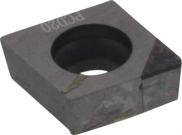 Seco - CCMW32.51 L1 Grade PCD20 Polycrystalline Diamond (PCD) Turning Insert - Uncoated, 80° Diamond, 3/8" Inscr Circle, 5/32" Thick, 1/64" Corner Radius - USA Tool & Supply