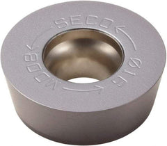 Seco - RPKW2006M0 MD22 Grade F25M Carbide Milling Insert - TiAlN/TiN Finish, 1/4" Thick, 0.787" Inscribed Circle - USA Tool & Supply