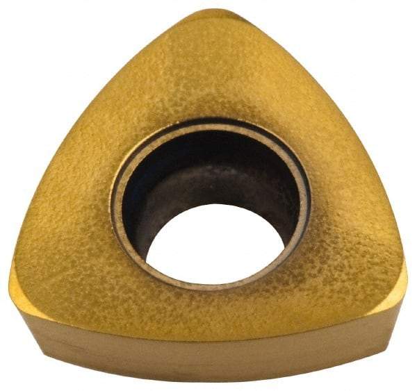 Seco - 218.19100 M06 Grade F30M Carbide Milling Insert - TiAlN/TiN Finish, 0.109" Thick, 0.278" Inscribed Circle, 0.031" Corner Radius - USA Tool & Supply