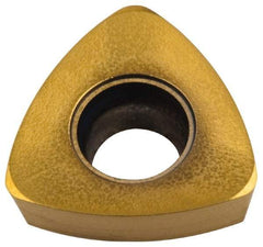 Seco - 218.19100 M06 Grade F30M Carbide Milling Insert - TiAlN/TiN Finish, 0.109" Thick, 0.278" Inscribed Circle, 0.031" Corner Radius - USA Tool & Supply