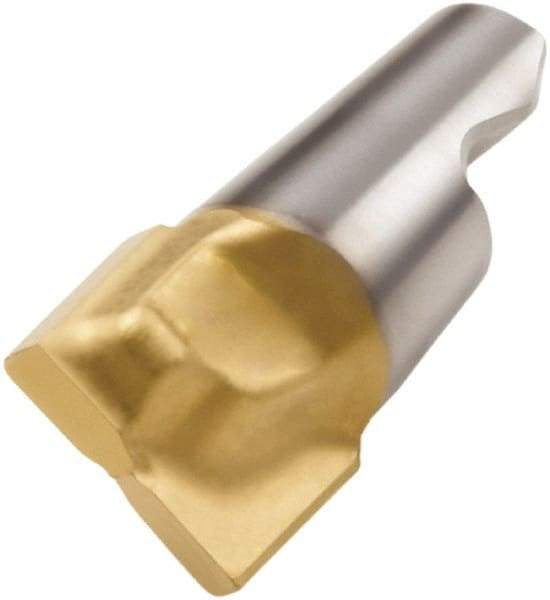 Seco - MM06 D02 Grade T60M Carbide Keyway Milling Tip Insert - TiAlN/TiN Finish, 2 Flutes, 0.228" Cutting Diam, 0.163" Depth of Cut, 0.2" Extension, 0.008" Cnr Rad - USA Tool & Supply