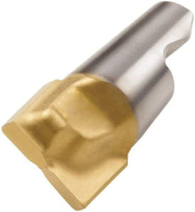 Seco - MM06 D02 Grade T60M Carbide Keyway Milling Tip Insert - TiAlN/TiN Finish, 2 Flutes, 0.228" Cutting Diam, 0.163" Depth of Cut, 0.2" Extension, 0.008" Cnr Rad - USA Tool & Supply