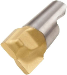 Seco - MM06 M02 Grade T60M Carbide End Milling Tip Insert - TiAlN/TiN Finish, 2 Flutes, 0.236" Cutting Diam, 0.161" Depth of Cut, 0.2" Extension - USA Tool & Supply