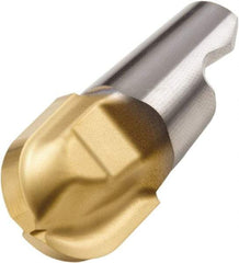 Seco - MM10 E04 Grade F30M Carbide End Milling Tip Insert - 2 Flutes, 0.394" Cutting Diam, 0.403" Depth of Cut, 0.463" Extension, 0.197" Cnr Rad - USA Tool & Supply