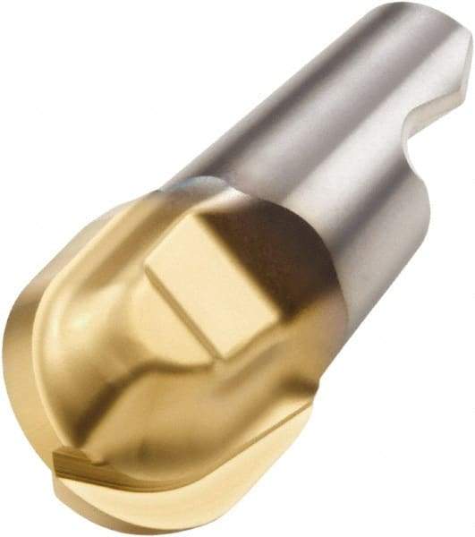 Seco - MM06 M01 Grade F15M Carbide End Milling Tip Insert - 2 Flutes, 0.236" Cutting Diam, 0.242" Depth of Cut, 0.277" Extension, 0.118" Cnr Rad - USA Tool & Supply