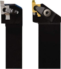 Seco - CE, External, Left Hand, 2.65mm Max Depth of Cut, 1.15 to 2.65mm Groove Width, Indexable Grooving Tool Holder - 10EL Insert Compatibility, 19.99mm Shank Height, 19.99mm Shank Width, 125.02mm OAL - USA Tool & Supply