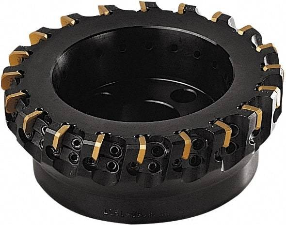 Seco - 160mm Cut Diam, 40mm Arbor Hole, 1mm Max Depth of Cut, 89° Indexable Chamfer & Angle Face Mill - 20 Inserts, SEEX 1203 Insert, Right Hand Cut, 20 Flutes, Series R220.30 - USA Tool & Supply