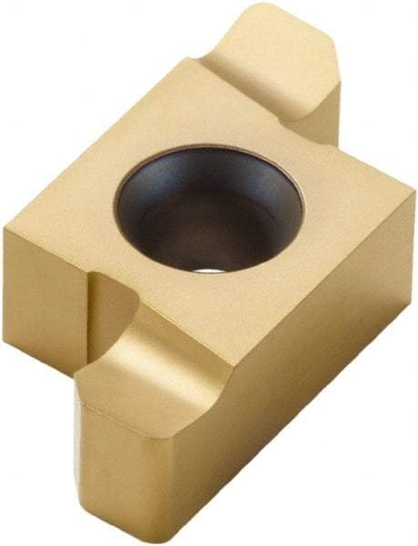 Seco - 101010ER Grade CP500, 2mm Cutting Width Carbide Grooving Insert - Right Hand, 0.5mm Corner Radius, TiAlN/TiN Finish - USA Tool & Supply