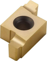 Seco - 203020ER ST Grade CP500, 3.8mm Cutting Width Carbide Grooving Insert - 2.4mm Max Depth of Cut, Right Hand, 1mm Corner Radius, TiAlN/TiN Finish - USA Tool & Supply