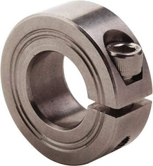 Climax Metal Products - 30mm Bore, Stainless Steel, One Piece Clamp Collar - 2-1/8" Outside Diam - USA Tool & Supply