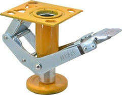 Albion - 7-1/4" Mounting Height, Position Floor Lock for 6" Diam Caster Wheels - 1-1/2" Retracted Clearance - USA Tool & Supply