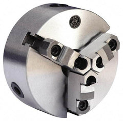 Gibraltar - 3 Jaws, 6" Diam, Self Centering Manual Lathe Chuck - D1-4 Mount Spindle, Reversible, 1.5748" Through Hole Diam, 0.0012" Axial Runout, 0.0012" Radial Runout, Forged Steel - USA Tool & Supply