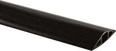 Hubbell Wiring Device-Kellems - 1 Channel, 5 Ft Long, 3/4" Max Compatible Cable Diam, Black PVC On Floor Cable Cover - 3-1/4" Overall Width x 27.9mm Overall Height, 30.7mm Channel Width x 3/4" Channel Height - USA Tool & Supply