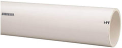 Made in USA - 3" Pipe, 5' Long PVC Unthreaded Plastic Pipe Nipple - 260 Max psi, 3.04" ID x 3-1/2" OD, Schedule 40, White - USA Tool & Supply