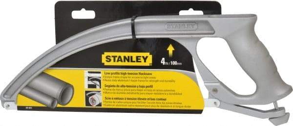 Stanley - 12" Hacksaw - 4" Throat Depth, Ergonomically Design D-Style Handle - USA Tool & Supply