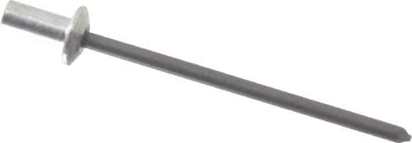 RivetKing - Size 41 Dome Head Aluminum Closed End Sealing Blind Rivet - Steel Mandrel, 0.02" to 0.063" Grip, 1/4" Head Diam, 0.129" to 0.133" Hole Diam, 0.297" Length Under Head, 1/8" Body Diam - USA Tool & Supply