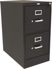 Hon - 15" Wide x 29" High x 25" Deep, 2 Drawer Vertical File with Lock - Steel, Black - USA Tool & Supply