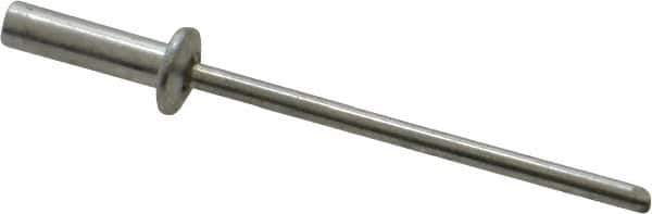 RivetKing - Size 44 Dome Head Aluminum Closed End Sealing Blind Rivet - Aluminum Mandrel, 0.188" to 1/4" Grip, 1/4" Head Diam, 0.129" to 0.133" Hole Diam, 0.485" Length Under Head, 1/8" Body Diam - USA Tool & Supply