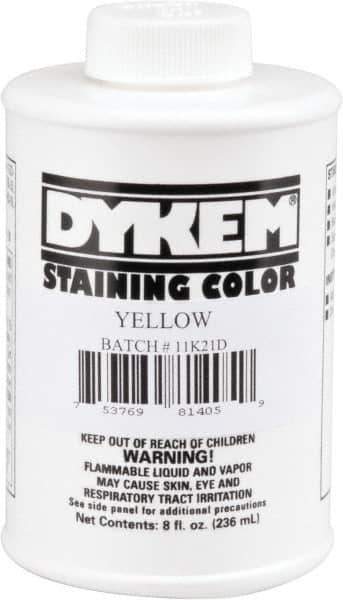 Dykem - 8 Ounce Yellow Staining Color - Brush in Cap Container - USA Tool & Supply